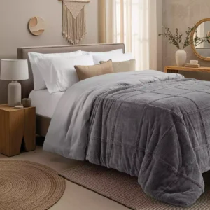 Edredón de teddy bear y diseño jacquard · 1 1/2 pl