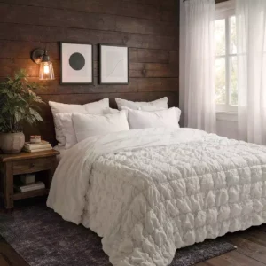 Acolchado de microfibra brushed efecto Puff · 1 1/2 pl