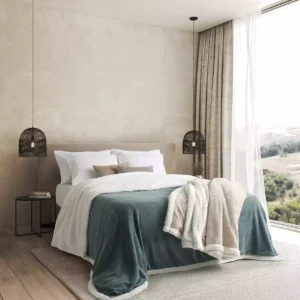 Frazada doble · Flannel fleece y corderito · 2 1/2 pl