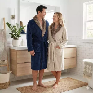 JC · Bata TOSCANA c/cuello símil piel