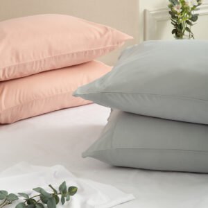 JC · JUEGO 2 FUNDAS ALMOHADA LISAS - Talle Única - Color Verde Menta