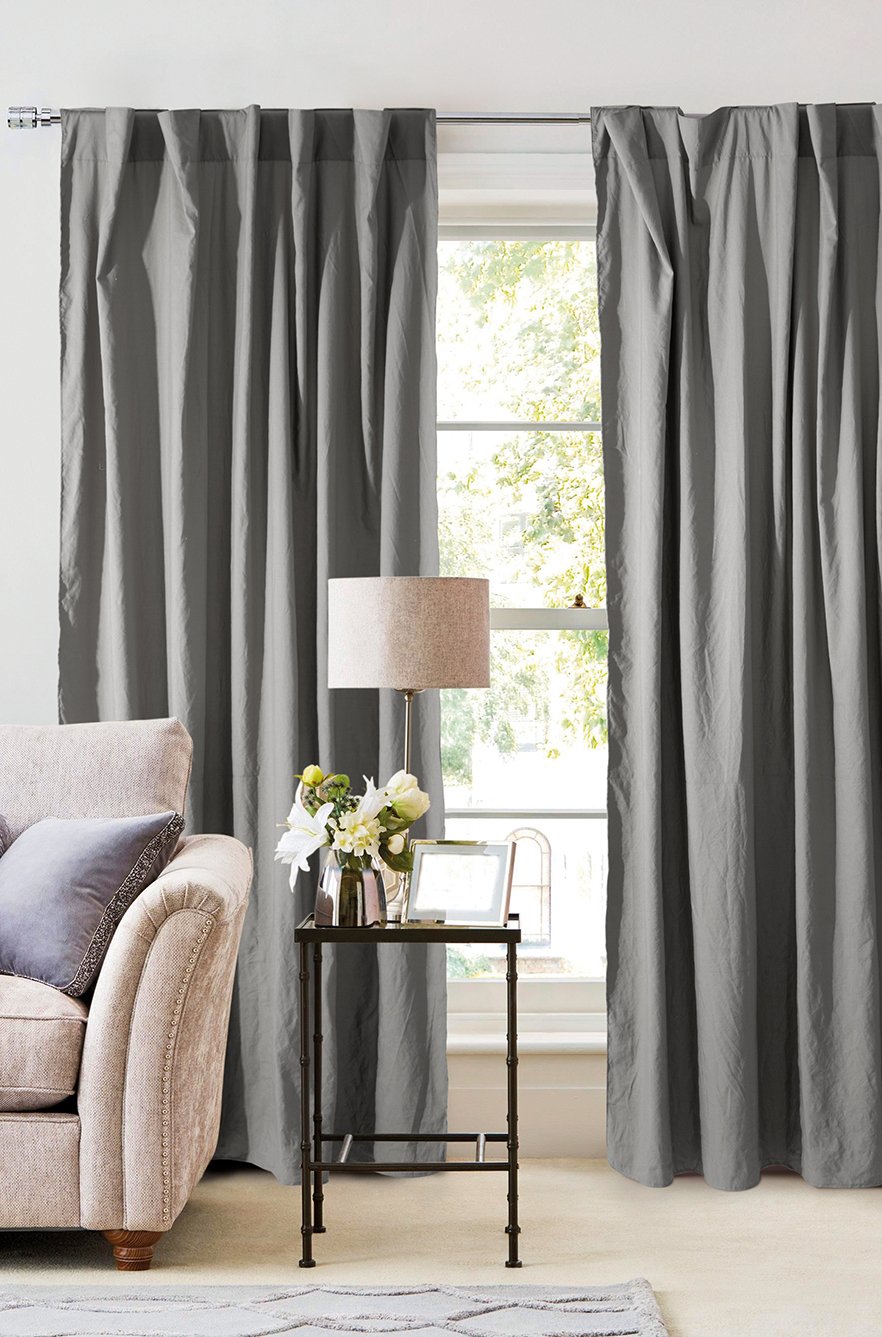 JC · Jgo. de cortinas TUSOR - Talle Única - Color Gris Medio