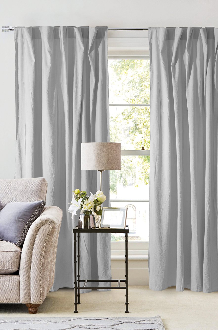 JC · Jgo. de cortinas TUSOR - Talle Única - Color Gris Claro