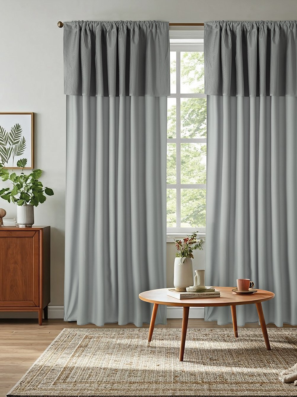 JC · Jgo. de cortinas PLISSE - Talle Única - Color Gris