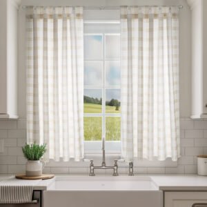 JC JGO CORTINAS COCINA CUADRICULA - Talle UNICO - Color CROSS ARENA