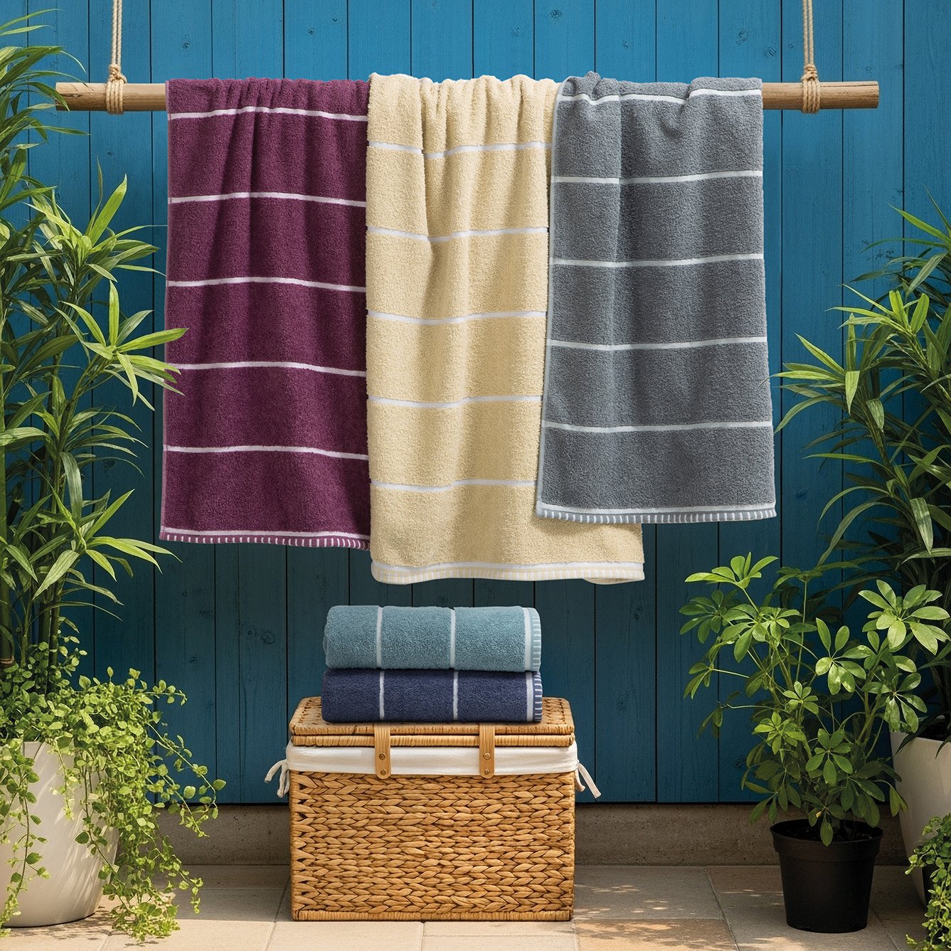 JC TOALLON RIO - Talle UNICO - Color PURPURA