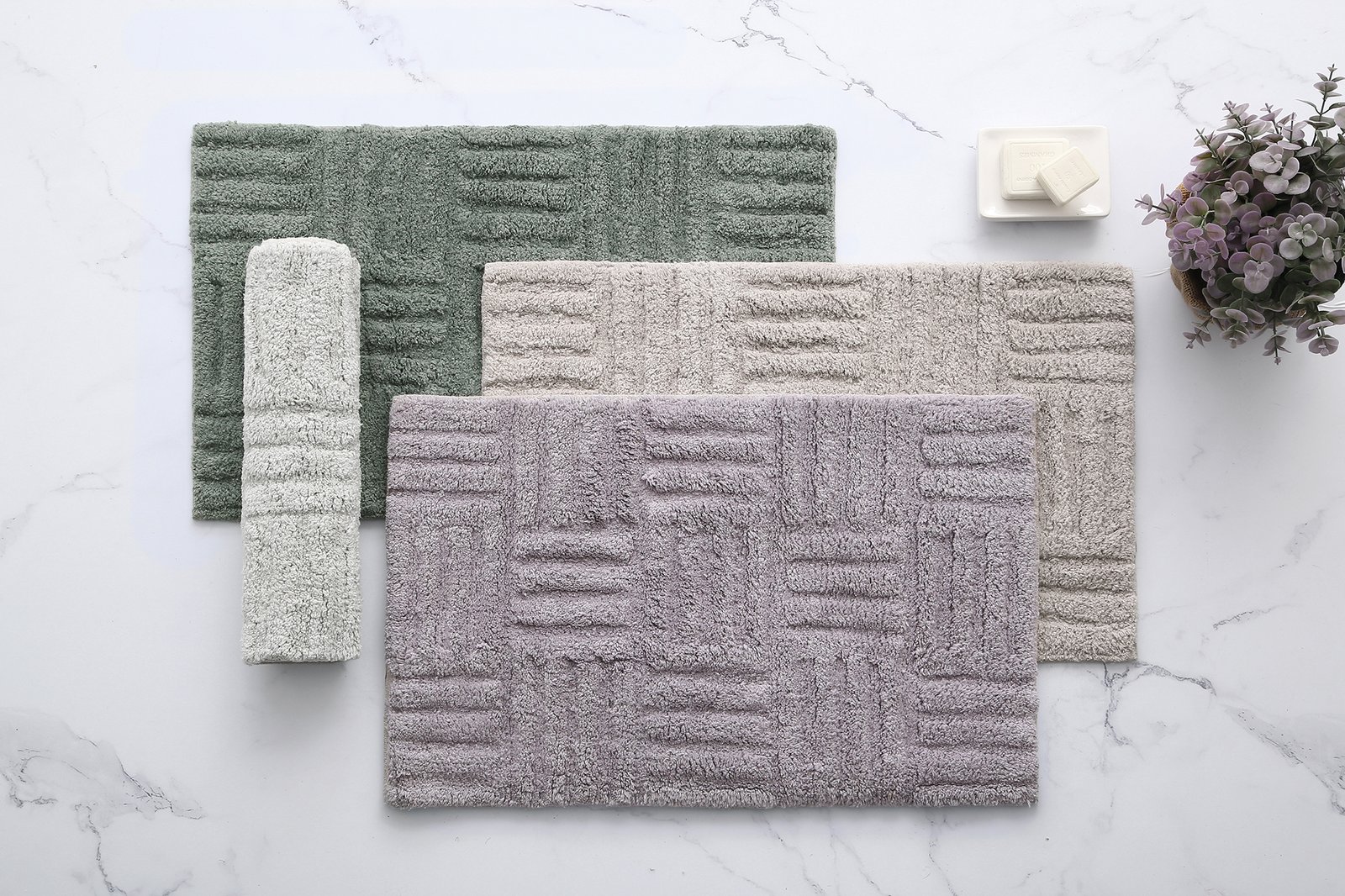 JC · Alfombra de baño · BLOCKS - Talle Única - Color Gris Suave